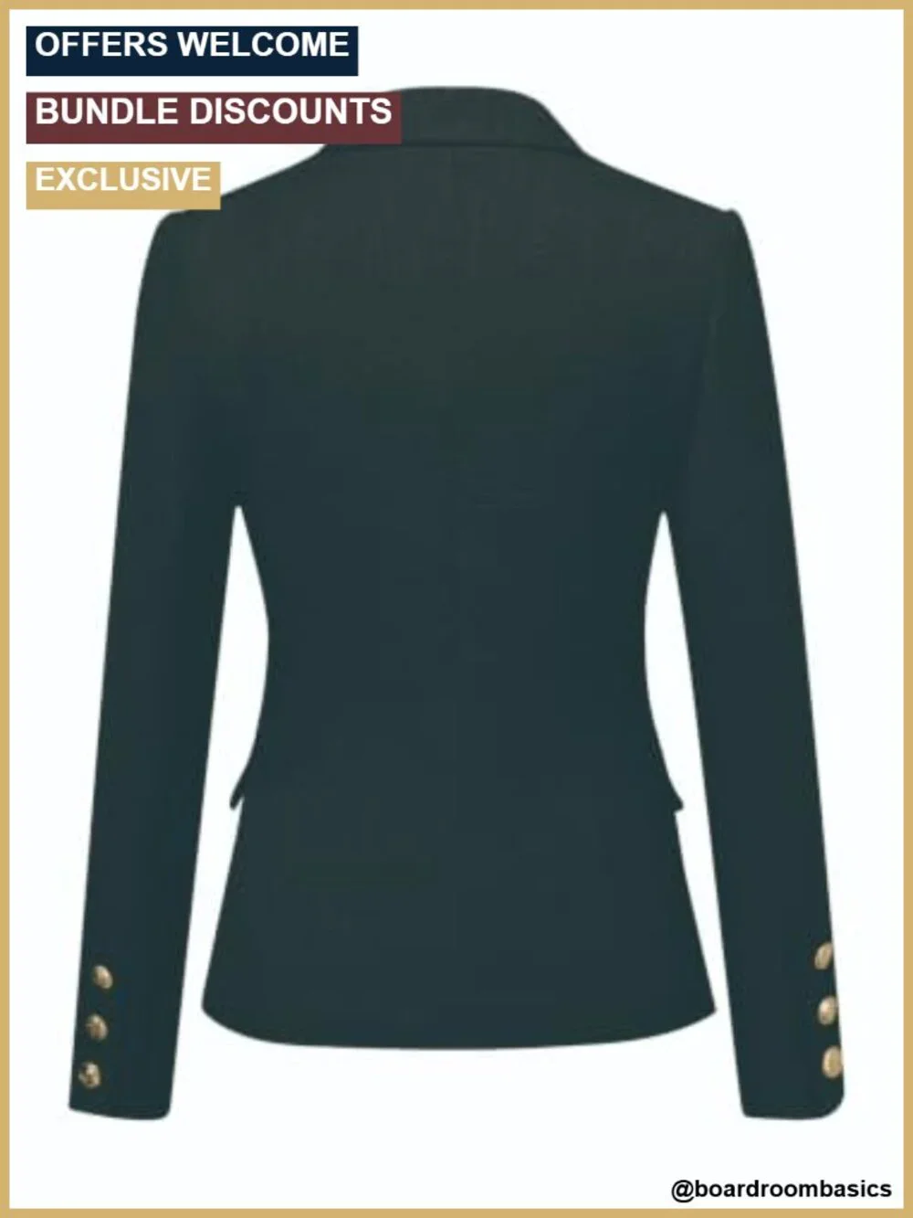 Double-Breasted Tweed Blazer Oversized Womens Blazer Office Coat Work Pockets